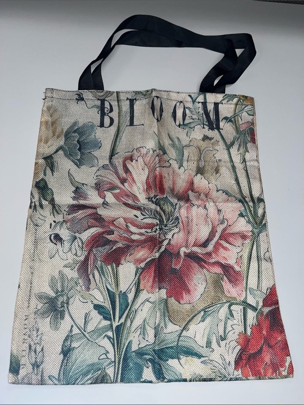 Source Unknown Floral Tote Bag - Pink, Green, Black